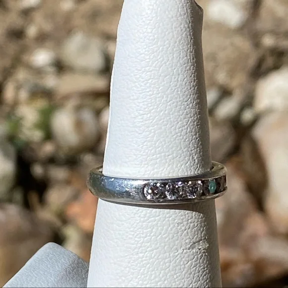 AUTHENTIC TIFFANY & CO 950 PLATINUM & DIAMOND WEDDING BAND - Picture 5 of 11